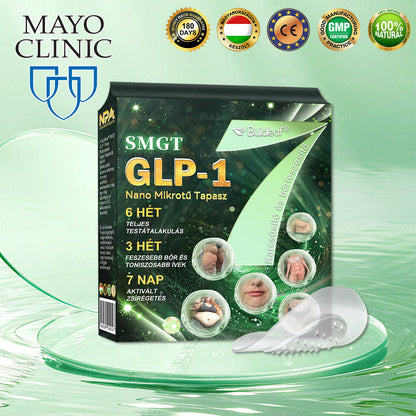 【Hivatalos áruház】🍃🍃Buildleaf® SMGT-GLP-1 Nano Mikrotű Tapasz - Kollagénnel és Matrixyl 3000-rel 丨Célzott hatás: elhízás, megereszkedett bőr, magas vérnyomás, cukorbetegség, zsírmáj, testi fájdalmak és egyéb problémák ellen
