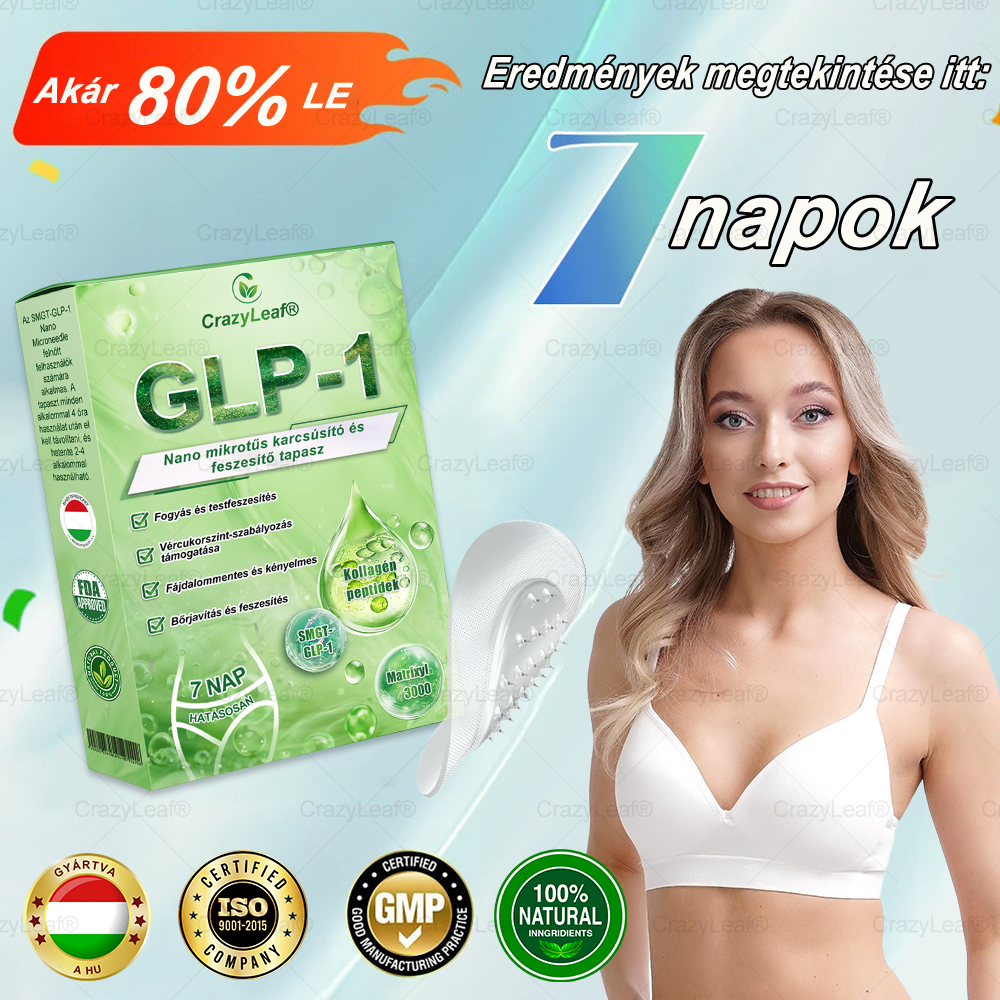 ✅│Hivatalos webáruház│🌿 CrazyLeaf® SMGT-GLP-1 Nano Mikrotűs Tapasz 👉Természetes segítség túlsúly, fáradtság, bőr- és ízületi problémák ellen.
