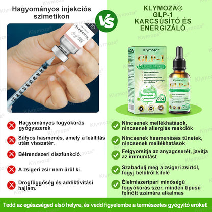 A Magyar Orvosi Kamara hivatalos ajánlásával 💥 | Klymoza® GLP-1 Karcsúsító és Energizáló Gyógynövényes Cseppek