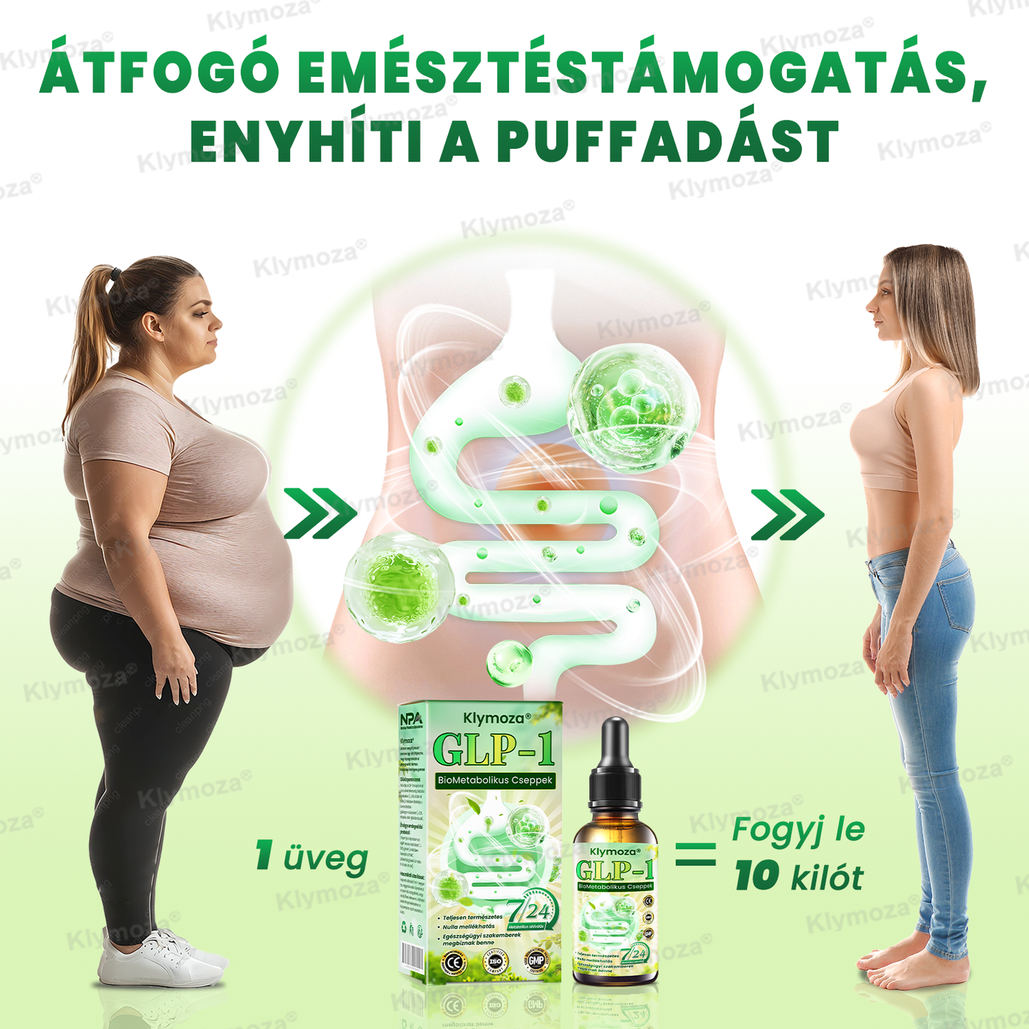 💚Klymoza® GLP-1 BioMetabolikus Cseppek 🏆🏆(Élelmiszeripari zsírégető – Az Elhízási Társaság fejlesztette)