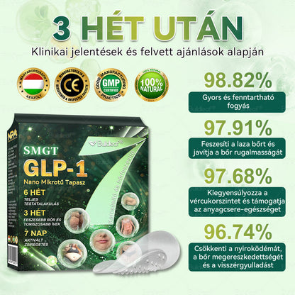 【Hivatalos áruház】🍃🍃Buildleaf® SMGT-GLP-1 Nano Mikrotű Tapasz - Kollagénnel és Matrixyl 3000-rel 丨Célzott hatás: elhízás, megereszkedett bőr, magas vérnyomás, cukorbetegség, zsírmáj, testi fájdalmak és egyéb problémák ellen