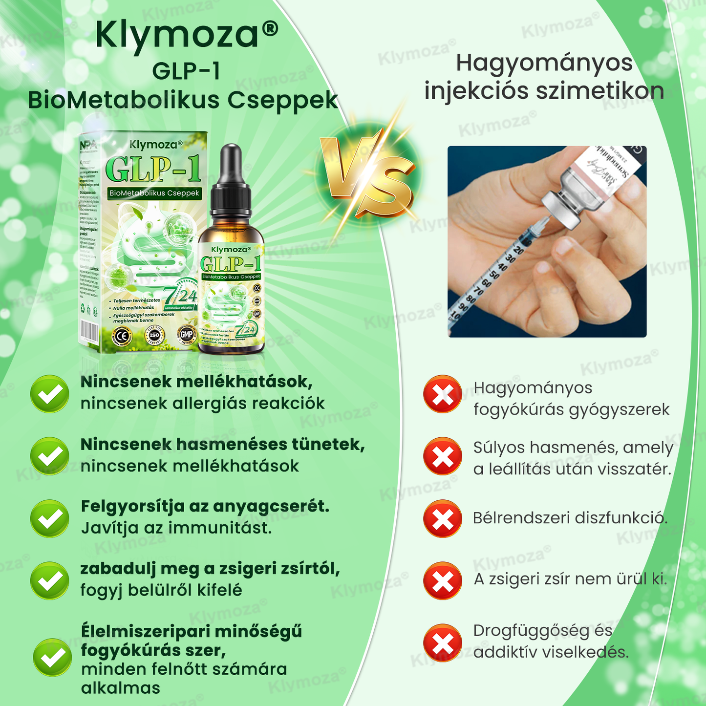 💚Klymoza® GLP-1 BioMetabolikus Cseppek 🏆🏆(Élelmiszeripari zsírégető – Az Elhízási Társaság fejlesztette)