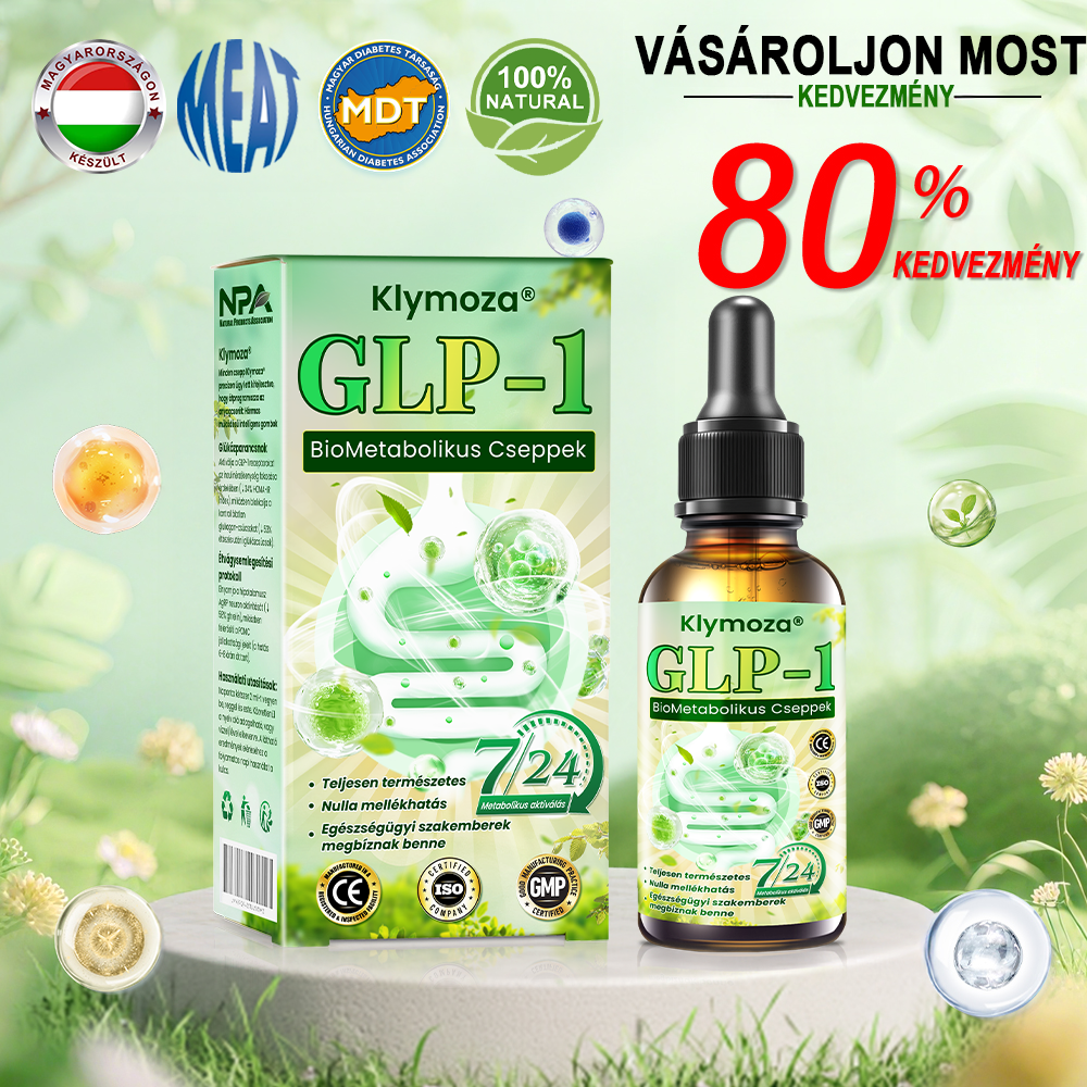 💚💚Klymoza® GLP-1 BioMetabolikus Cseppek 🏆🏆(Élelmiszeripari zsírégető – Az Elhízási Társaság fejlesztette)